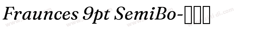 Fraunces 9pt SemiBo字体转换